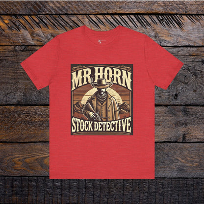 Stock Detective | Tom Horn Unisex Jersey Short Sleeve Cowboy Tee