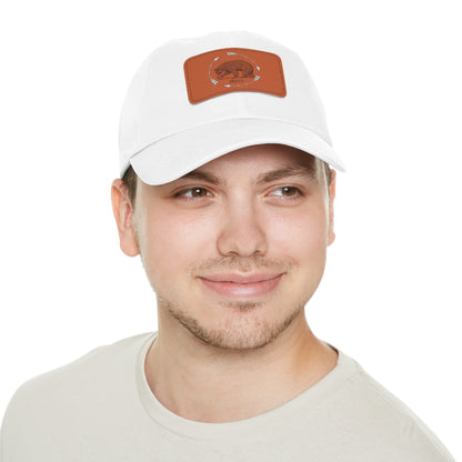 Mato Bear | Dad Hat with Leather Patch (Rectangle)