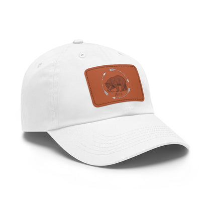 Mato Bear | Dad Hat with Leather Patch (Rectangle)