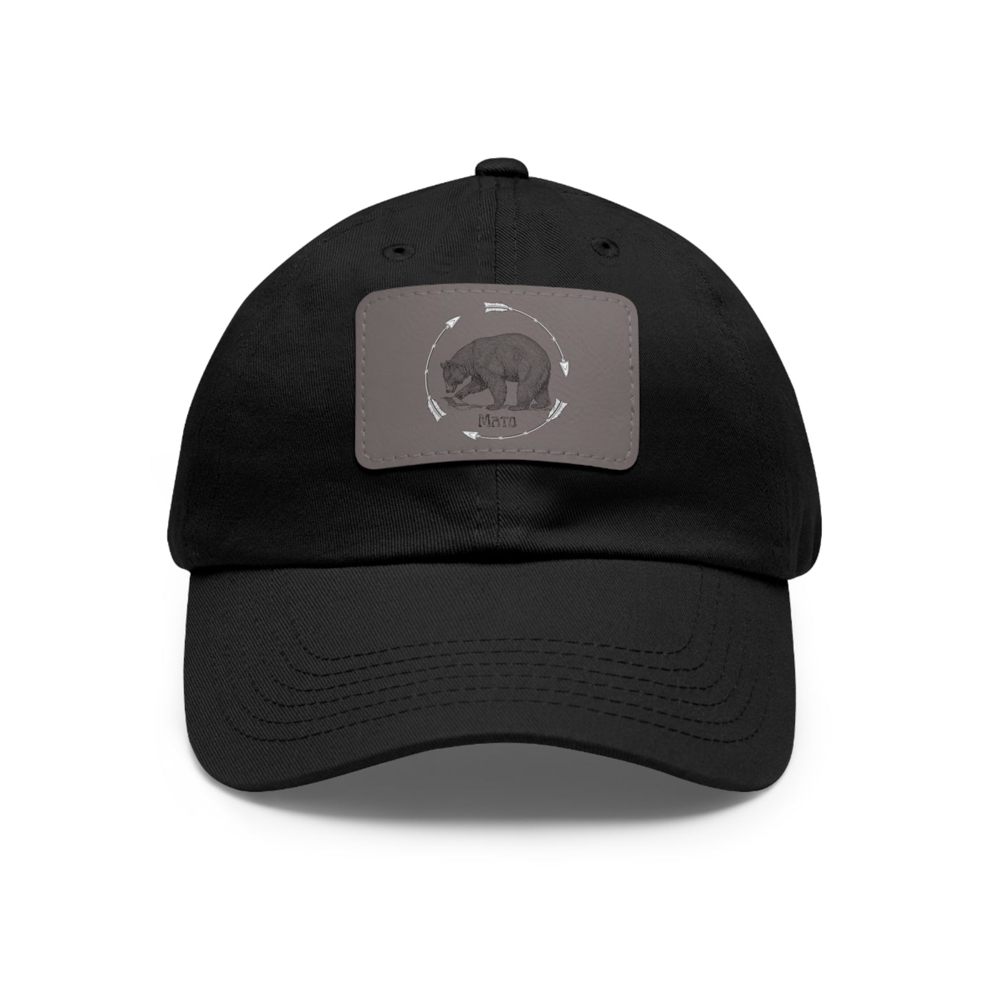 Mato Bear | Dad Hat with Leather Patch (Rectangle)