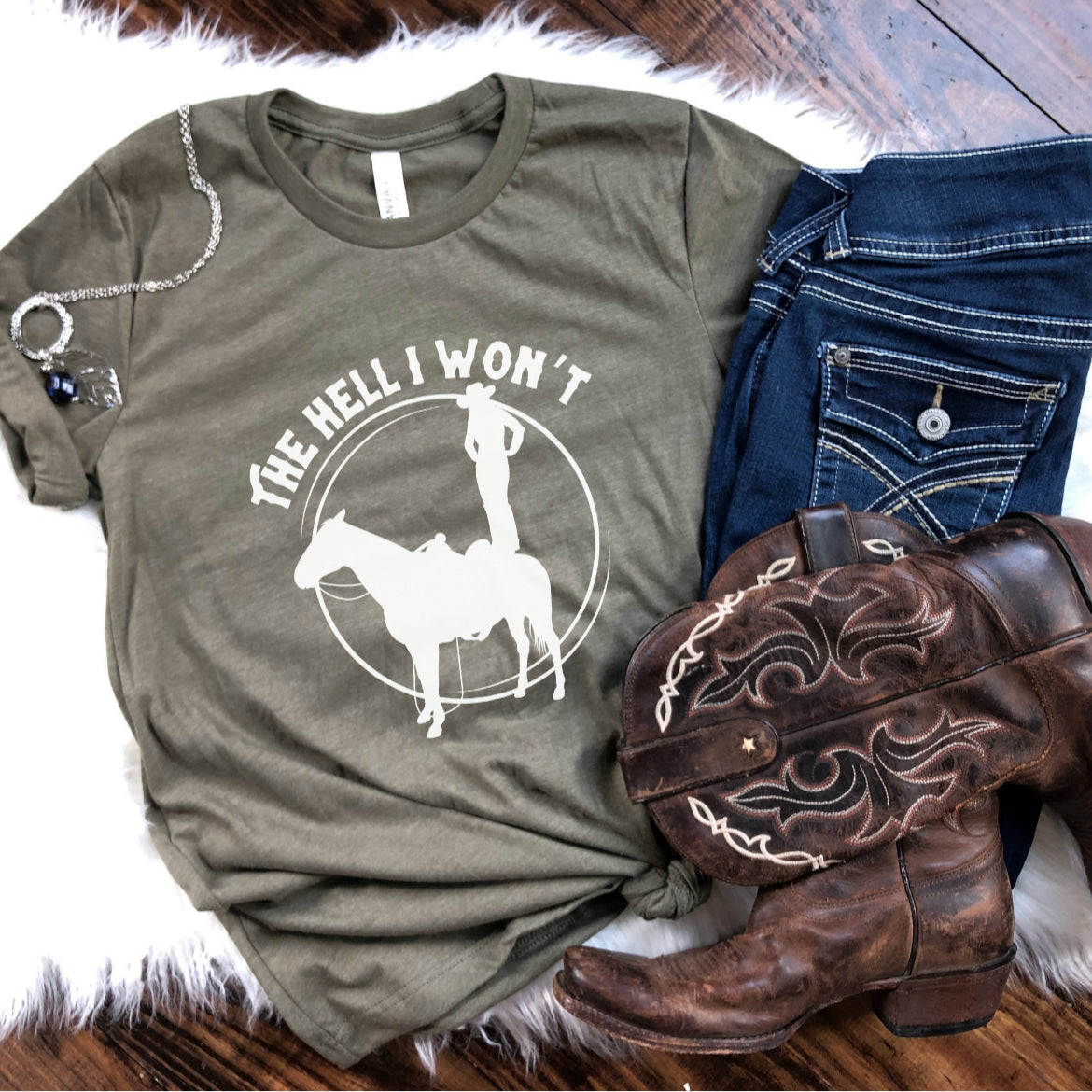 The Hell I Won't | Women's Jersey Short Sleeve Tee